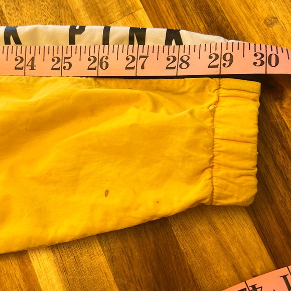 Victoria's Secret Pink Yellow Blue Block Retro Windbreaker Hooded Jacket - Picture 14 of 16